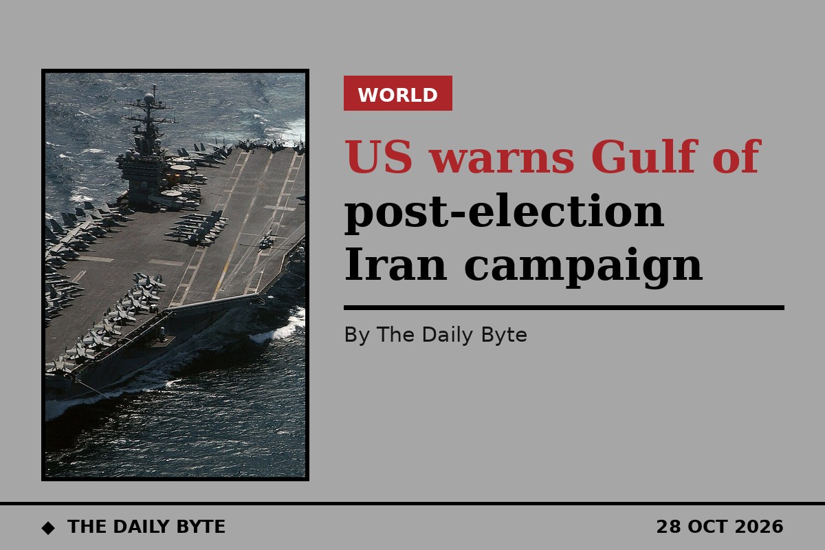 US warns Gulf of post-election Iran campaign