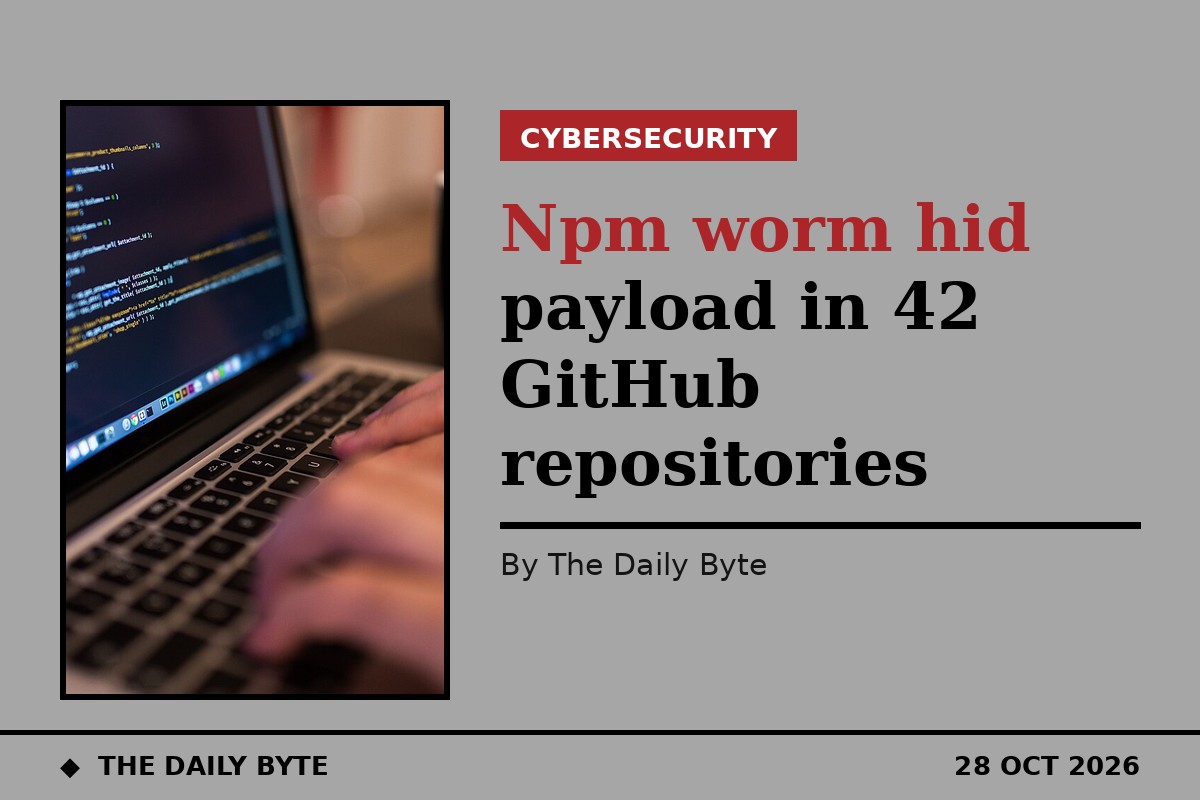 Npm worm hid payload in 42 GitHub repositories