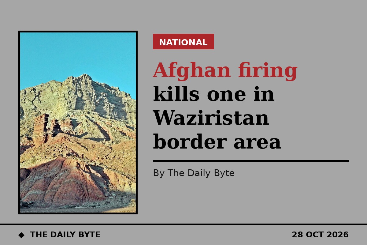 Afghan firing kills one in Waziristan border area