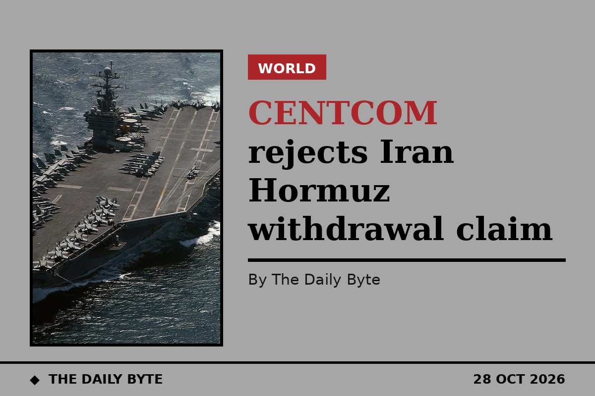 CENTCOM rejects Iran Hormuz withdrawal claim