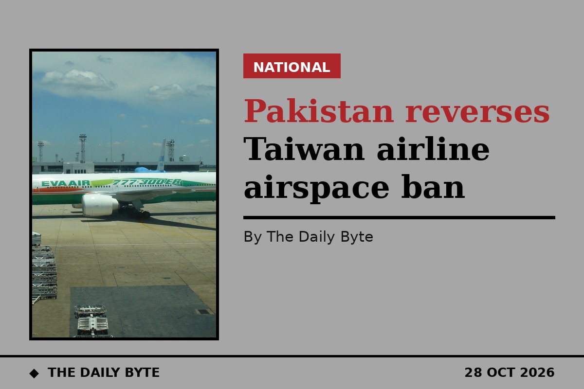 Pakistan reverses Taiwan airline airspace ban