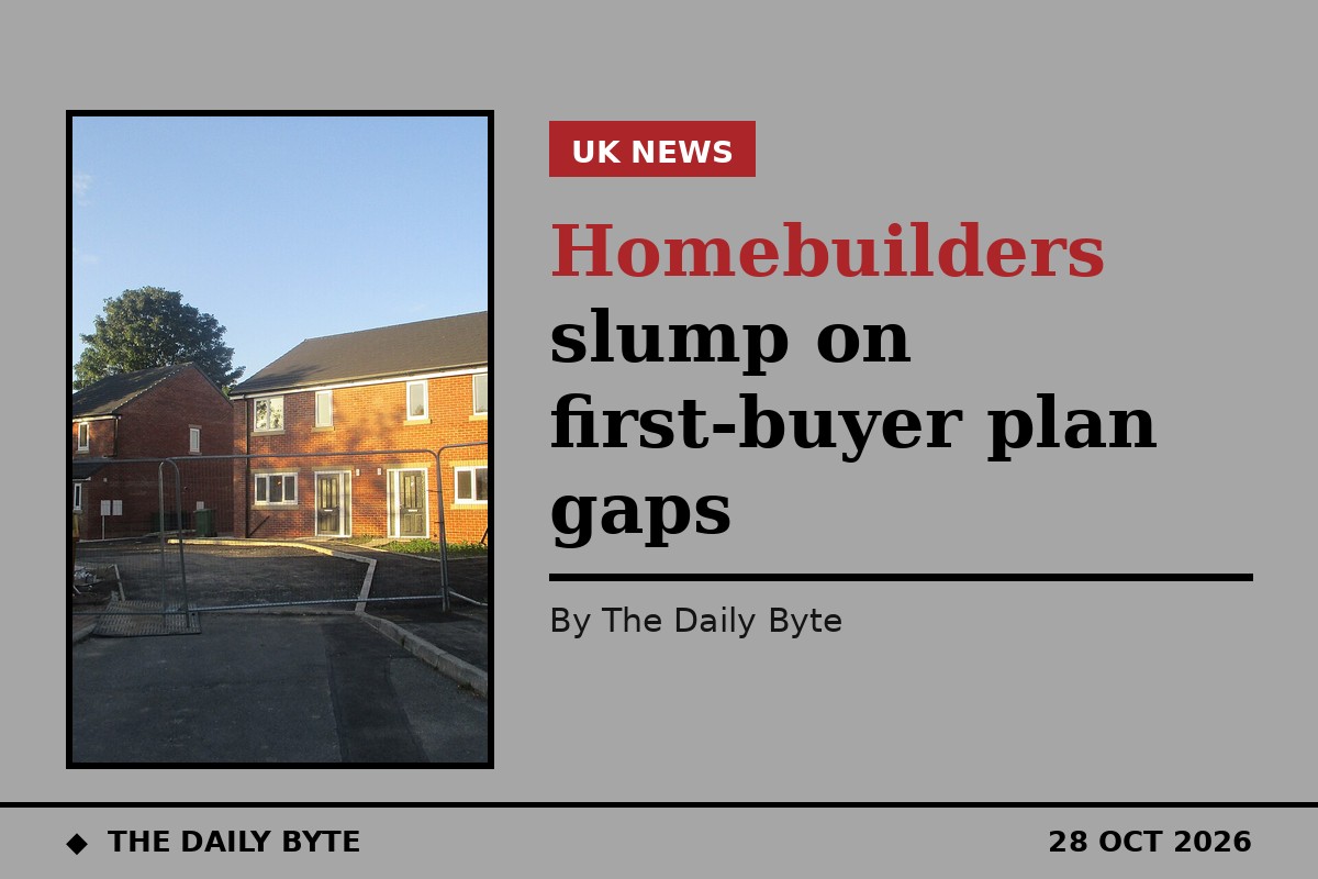 Homebuilders slump on first-buyer plan gaps