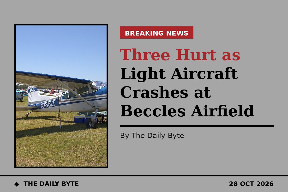 Three Hurt as Light Aircraft Crashes at Beccles Airfield