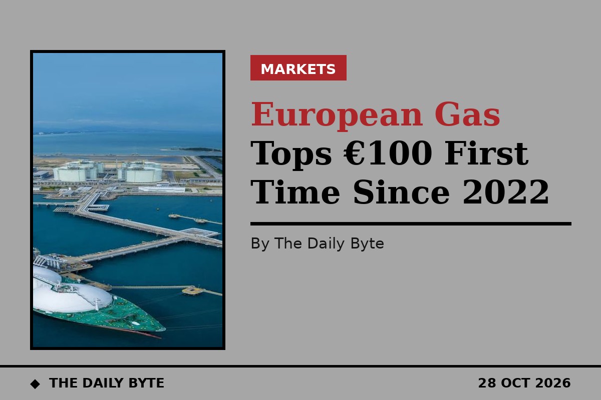 European Gas Tops €100 First Time Since 2022