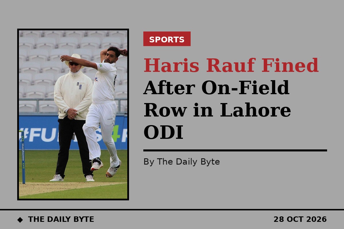 Haris Rauf Fined After On-Field Row in Lahore ODI