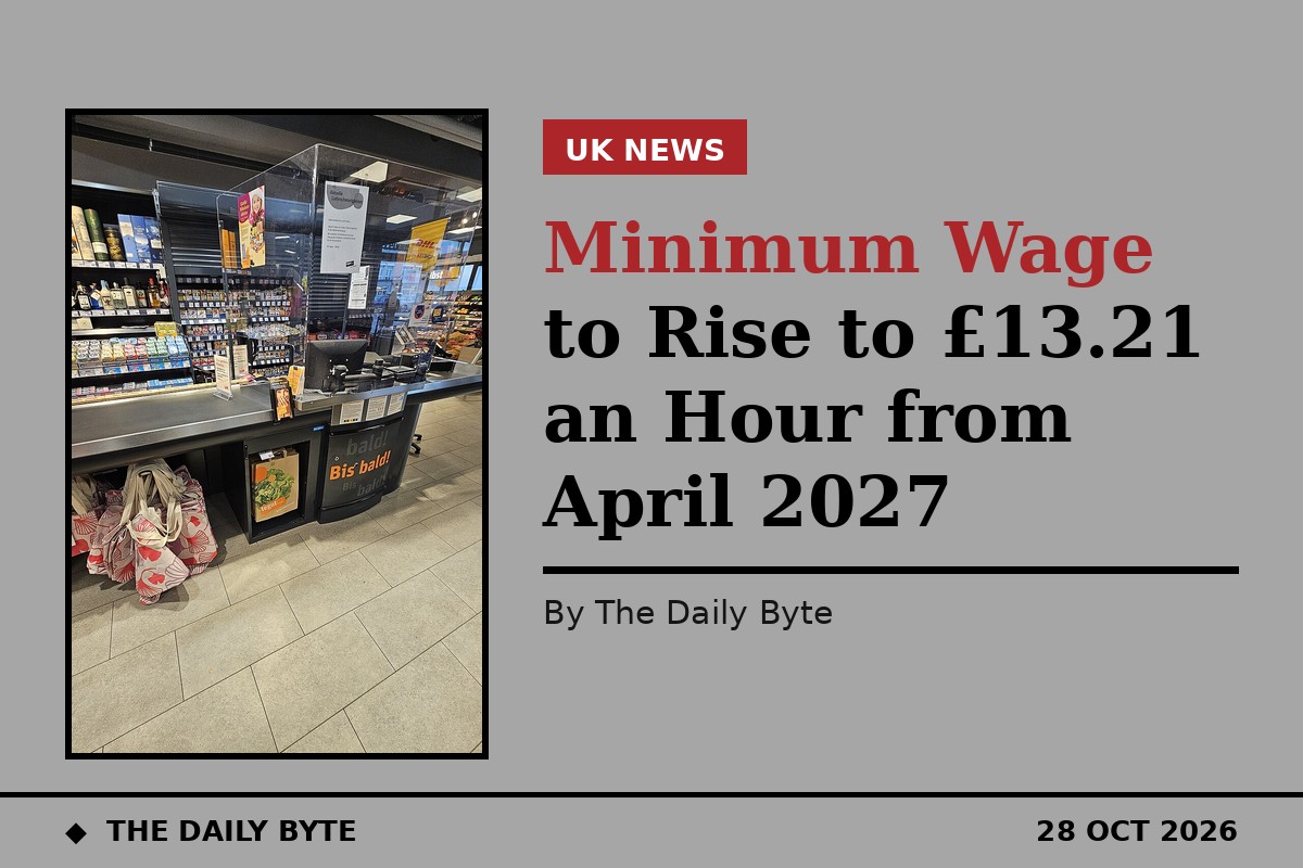 Minimum Wage to Rise to £13.21 an Hour from April 2027