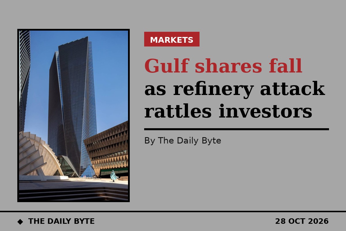 Gulf shares fall as refinery attack rattles investors