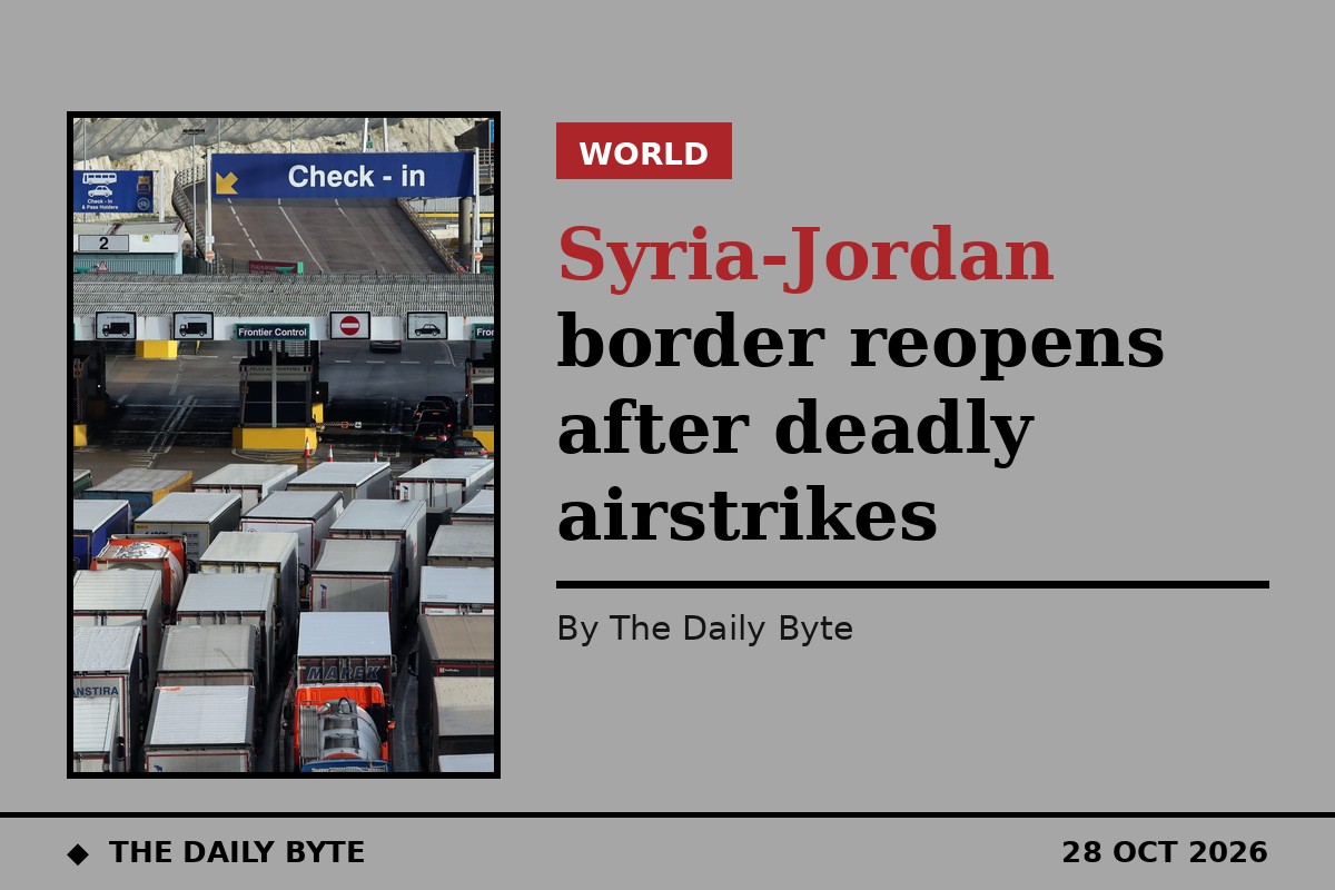Syria-Jordan border reopens after deadly airstrikes