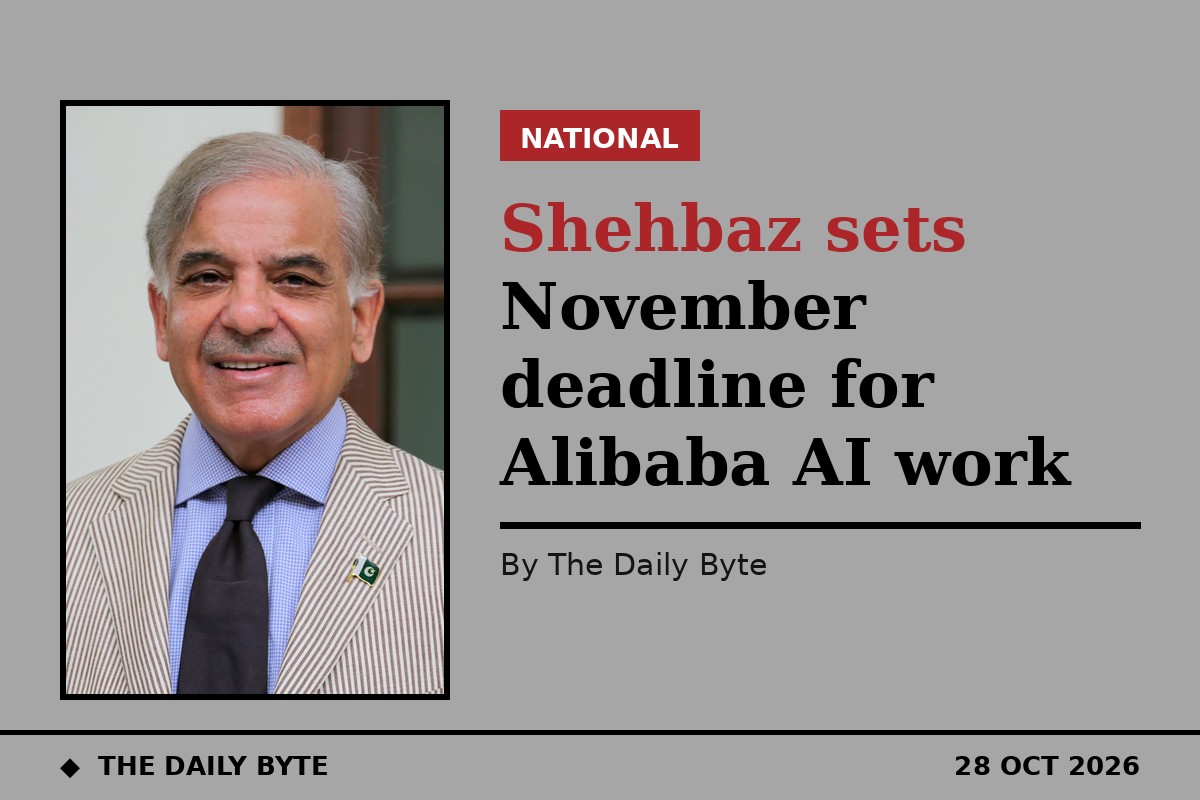 Shehbaz sets November deadline for Alibaba AI work