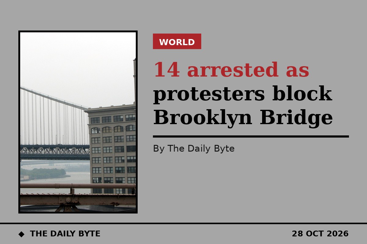 14 arrested as protesters block Brooklyn Bridge