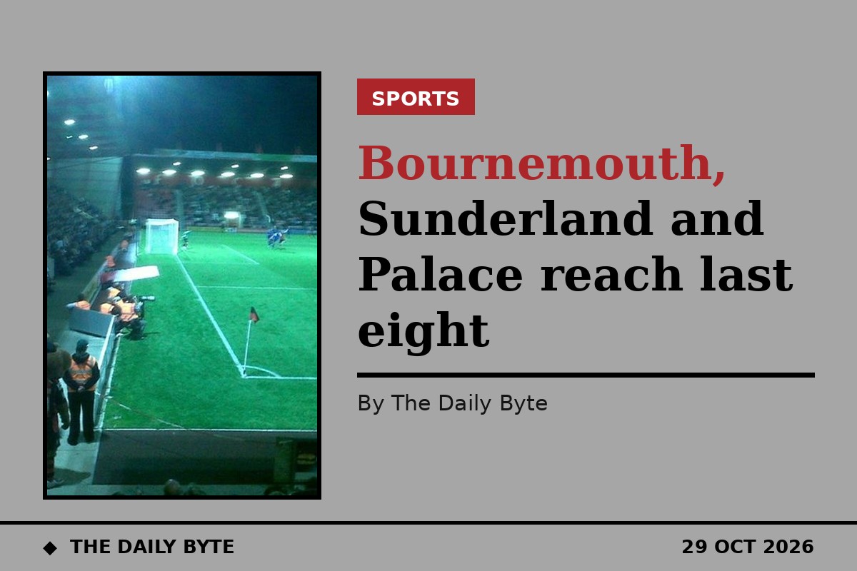 Bournemouth, Sunderland and Palace reach last eight
