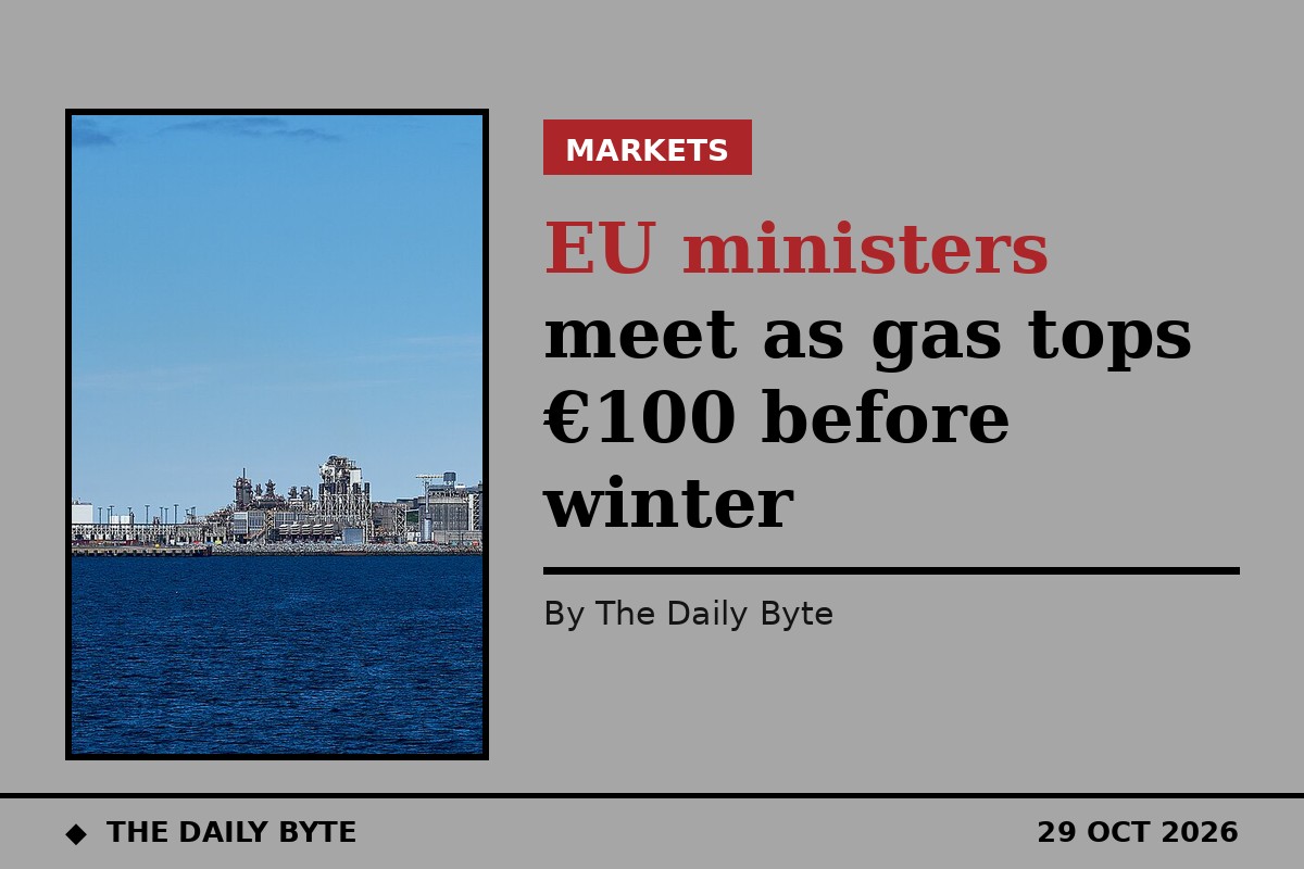 EU ministers meet as gas tops €100 before winter