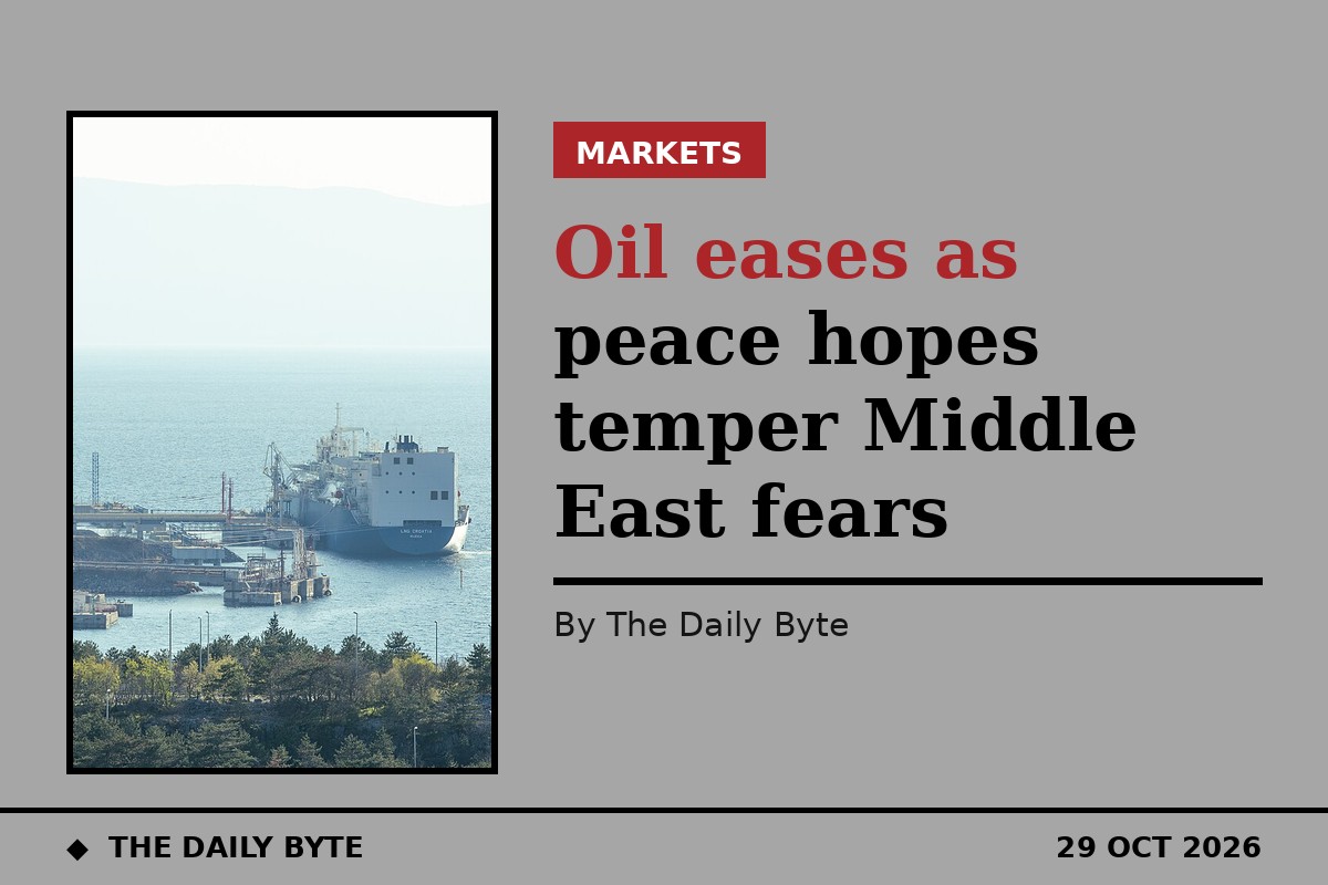 Oil eases as peace hopes temper Middle East fears