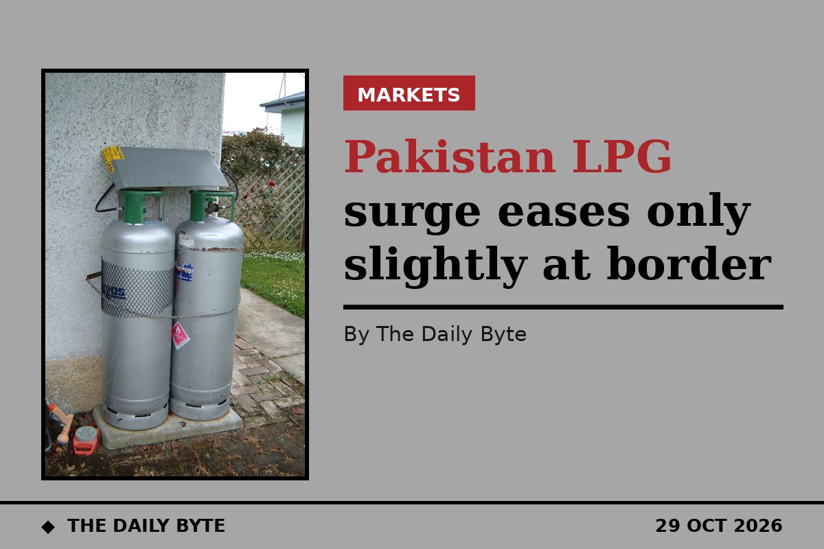 LPG gas cylinders (generic photo; not a specific Pakistani shipment)