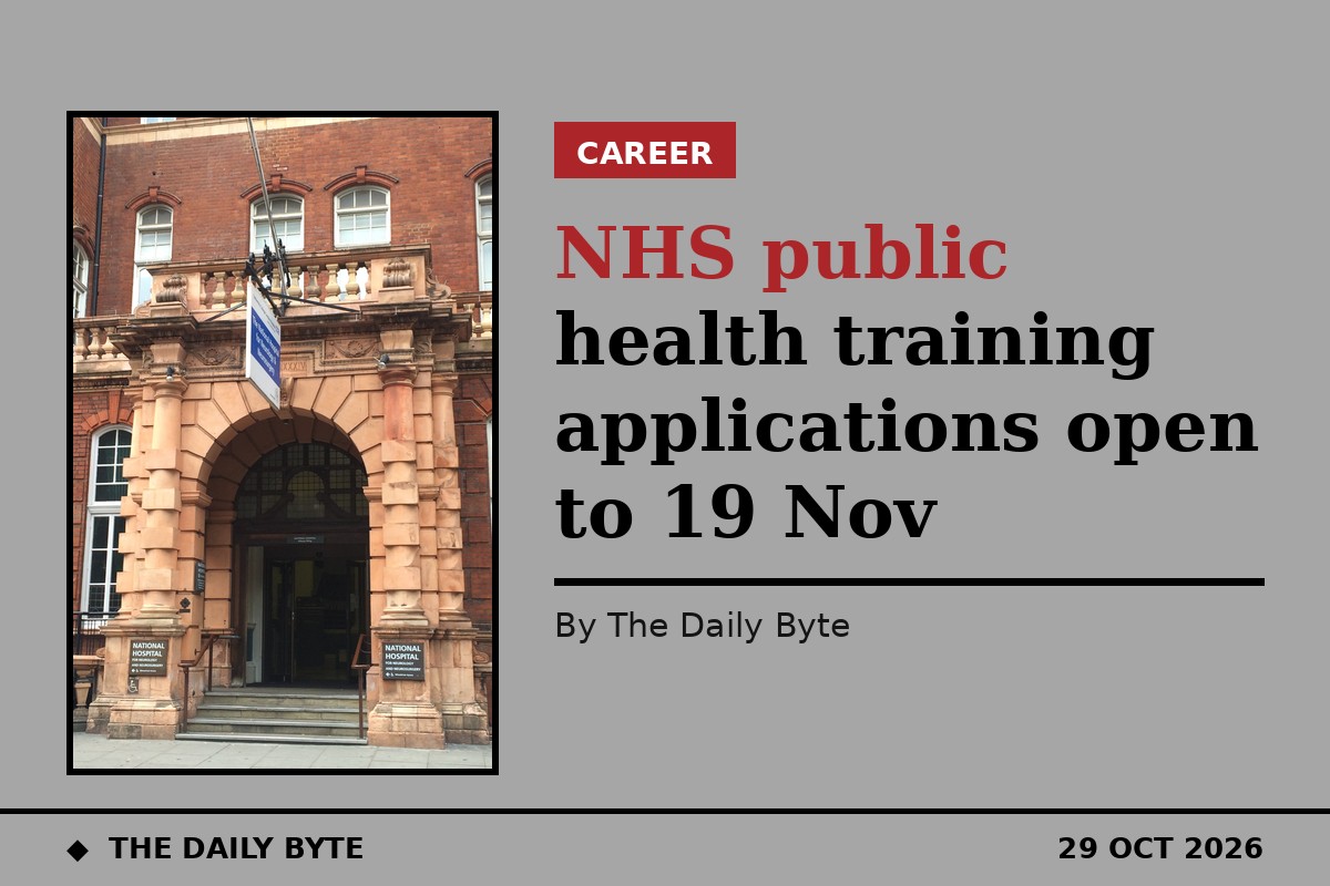 NHS public health training applications open to 19 Nov