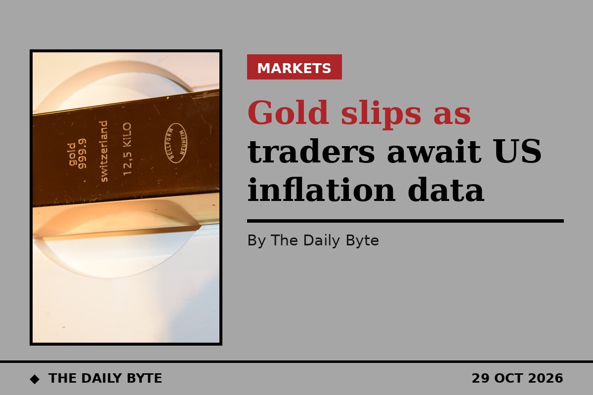 Gold slips as traders await US inflation data