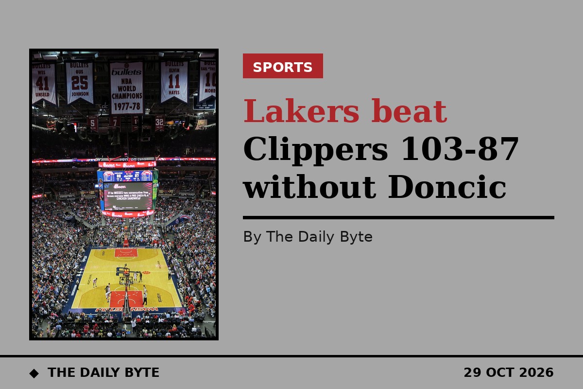 Lakers beat Clippers 103-87 without Doncic