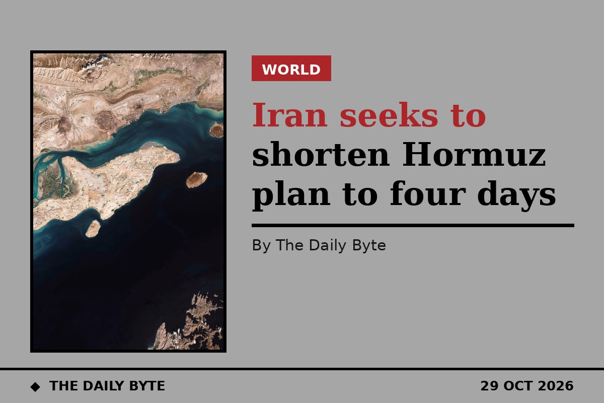Iran seeks to shorten Hormuz plan to four days