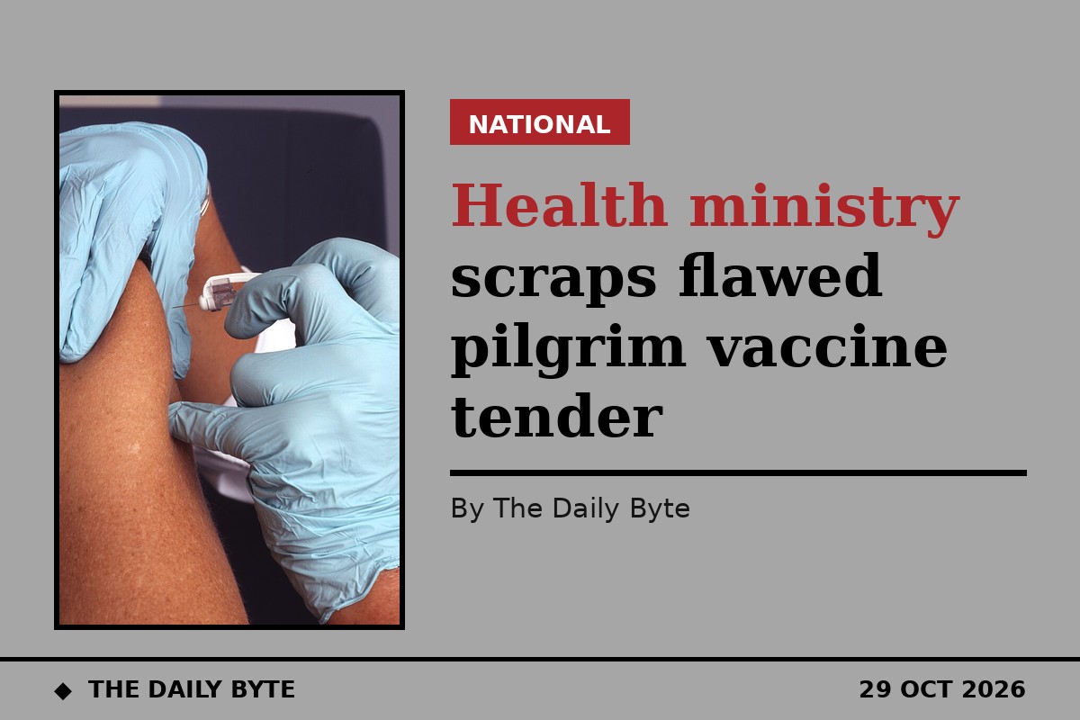 Health ministry scraps flawed pilgrim vaccine tender