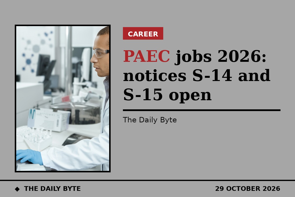 PAEC jobs 2026: notices S-14 and S-15 open