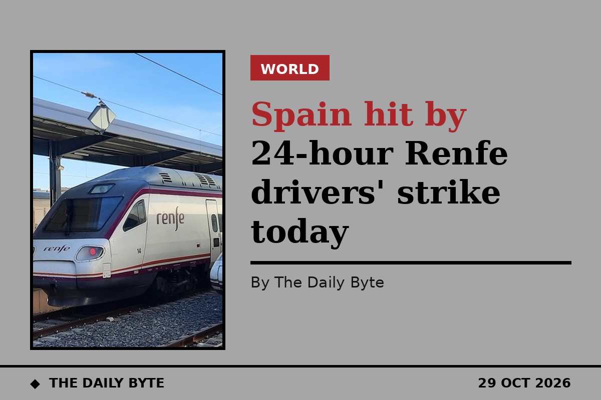 Spain hit by 24-hour Renfe drivers' strike today
