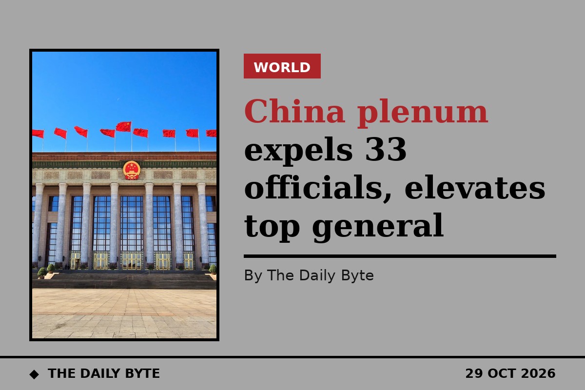 China plenum expels 33 officials, elevates top general