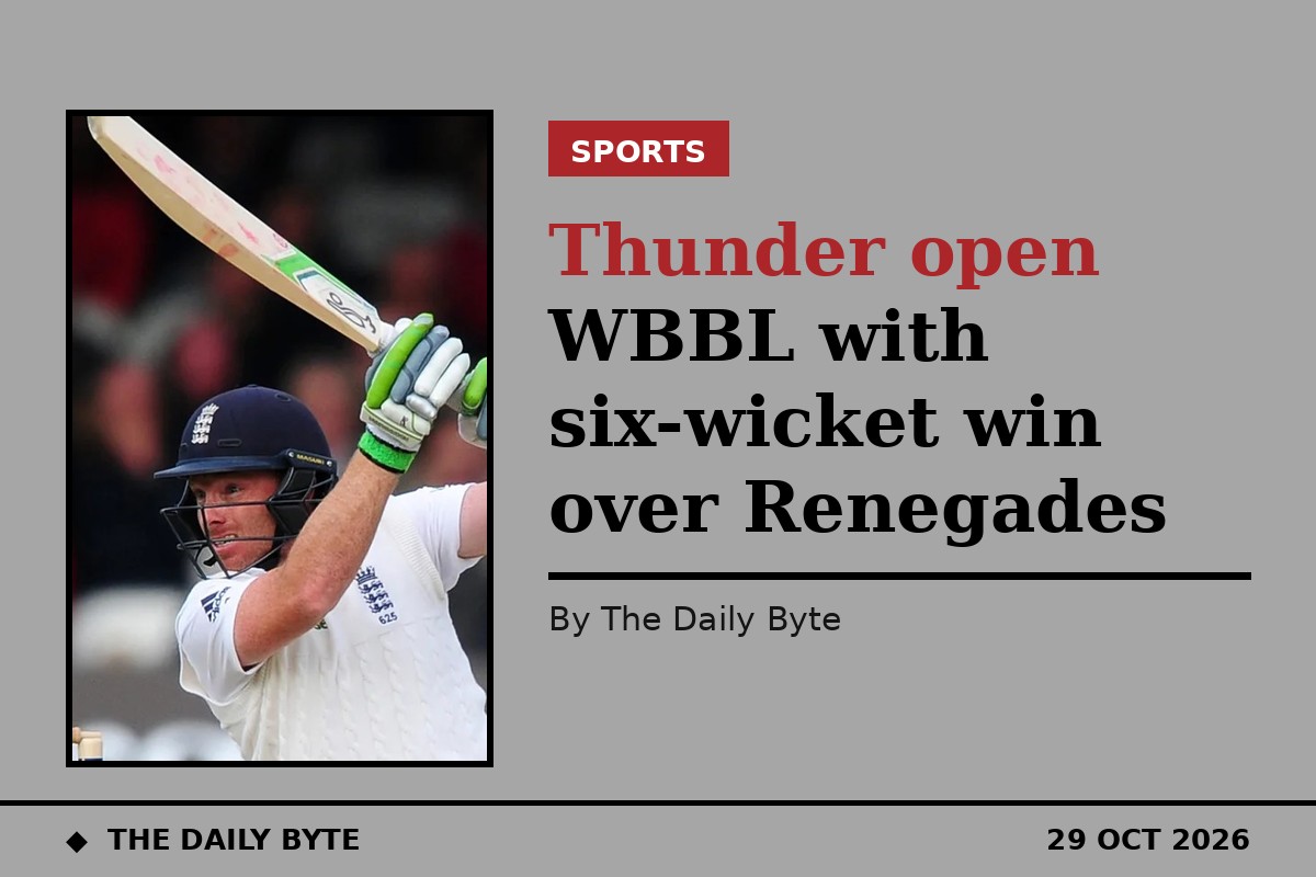 Thunder open WBBL with six-wicket win over Renegades