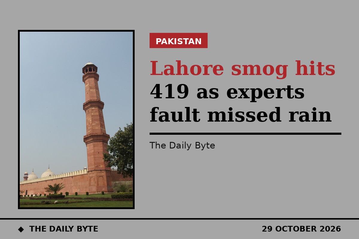 Lahore smog hits 419 as experts fault missed rain