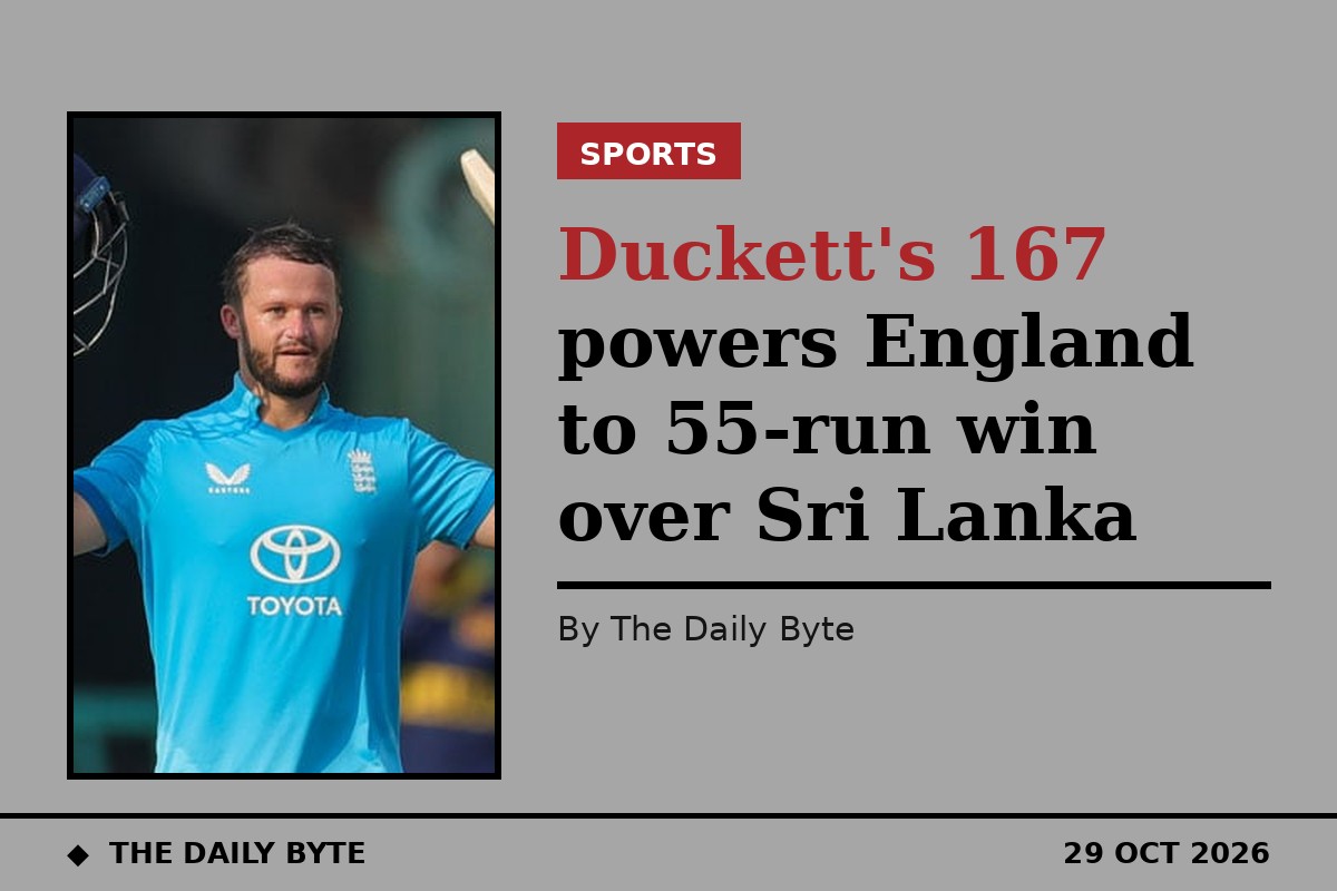 Duckett's 167 powers England to 55-run win over Sri Lanka