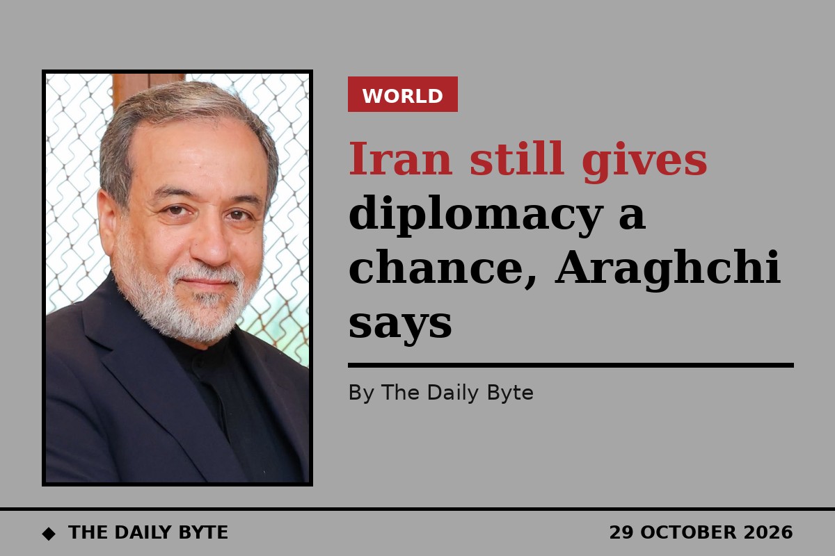 Iran still gives diplomacy a chance, Araghchi says