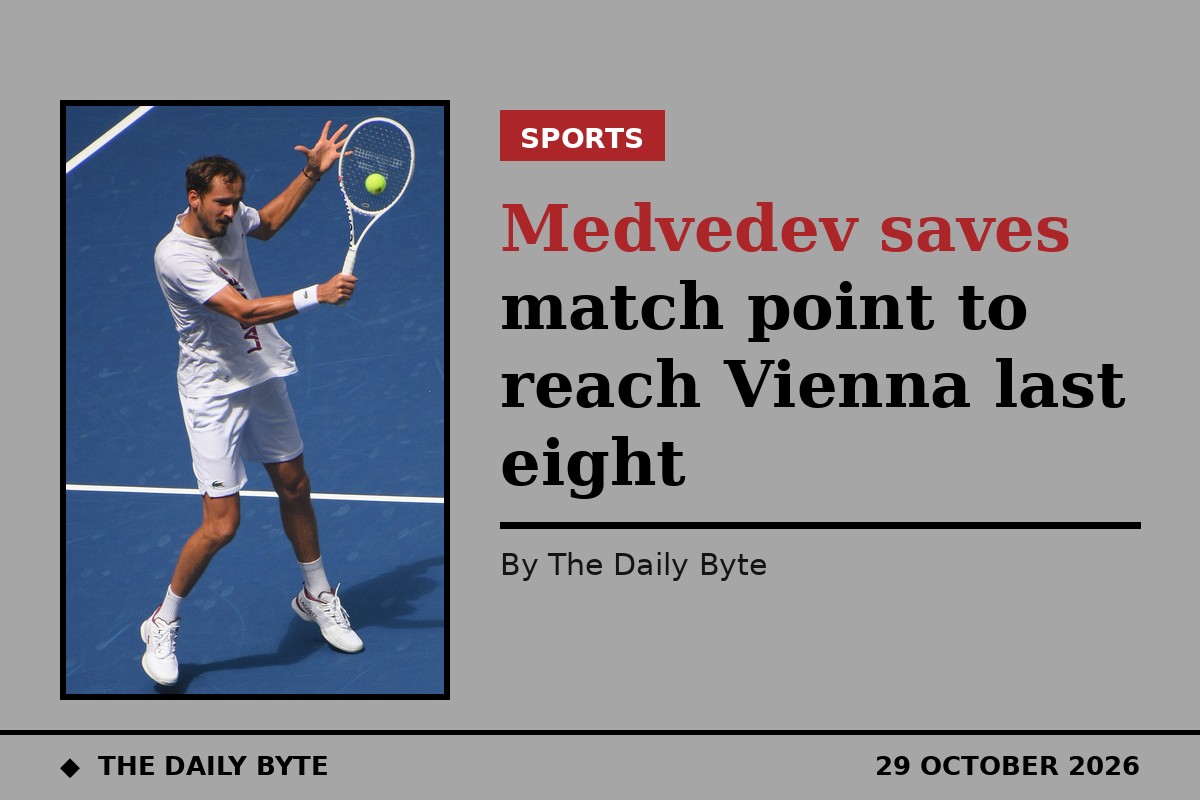 Medvedev saves match point to reach Vienna last eight