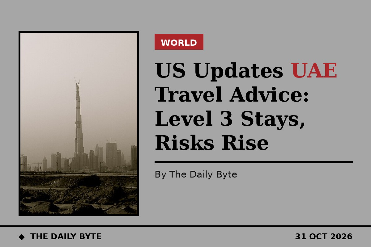 US Updates UAE Travel Advice: Level 3 Stays, Risks Rise
